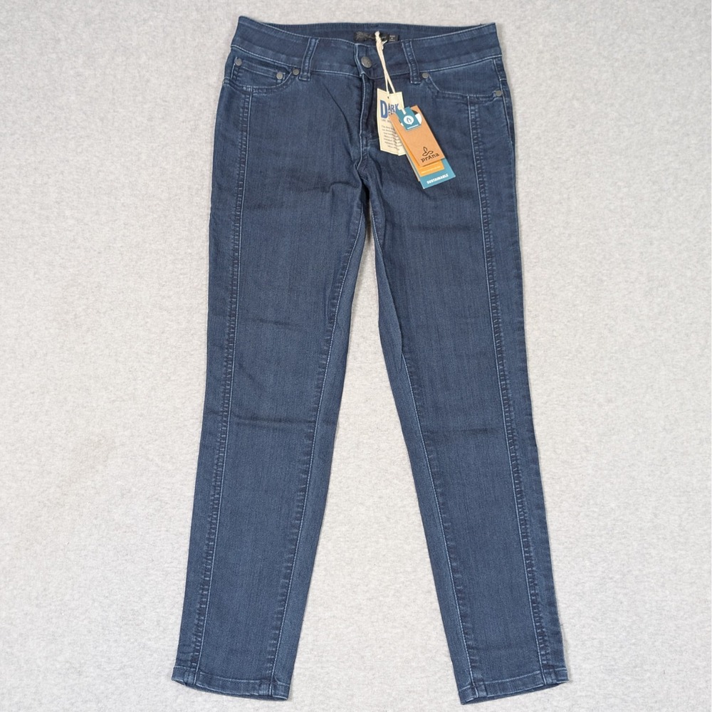 New Prana Carlotta Crop Jeans Womens Size 6 Indigo Denim Skinny Stretch